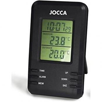 Jocca Estación Meteorológico Inalámbrico, Negro, 7.4x2.3x12.5 cm