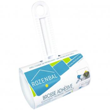ROZENBAL Céleste Rodillo quitapelusas Reutilizable con Funda, poliéster, Blanco, 1