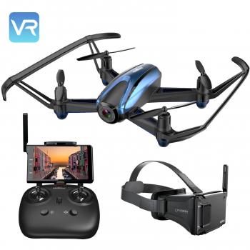 UDIRC Drone VR con Cámara Profesional 720P HD, Drone RC, Función de Suspensión de Altitud, Modo sin Cabeza, Alarma de Fuera de Rango de Vuelo, Monitor de Pantalla FPV LCD 5.8Ghz