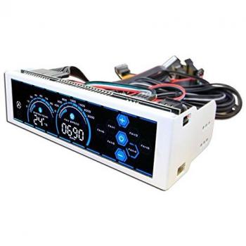LC-Power LC-C 6channels 5.25 LCD Color blanco controlador de velocidad de ventilador - Ventilador para caja de ordenador