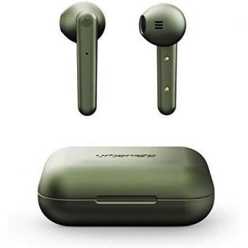 Auriculares Verdaderamente Inalámbricos Urbanista Stockholm 14H de Duración Bluethooth 5.0 con Estuche de Carga, Controles Táctiles y Cascos con Micro Dual Compatible con Android e iOS - Verde Oliva
