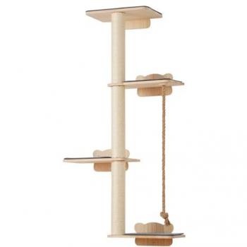 Vevor 4-Tier Cat Tree Wall Furniture Set with Jumping Boards and Floating Shelves, Supports Up to 40 lbs
