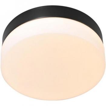 Plafón LED Ikaro negro, Ø 18 cm, metal y plástico, integrado (LED) - Steinhauer
