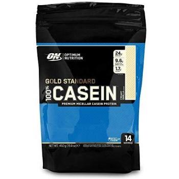 Optimum Nutrition Gold Standard 100% Casein Suplemento para Deportistas, Sabor de Vainilla - 450 gr