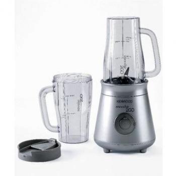 Kenwood Smoothie 2GO Batidora de Vaso con 2 Tazas, 25 W, 0.5 litros, Plástico, 2 Velocidades, Plata