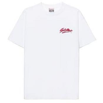 Camiseta Surf Casual Shark Attack Tiburón Surfers Paradise, Manga Corta, Años 80, Australia, Adulto Unisex, Color Blanco (XL)