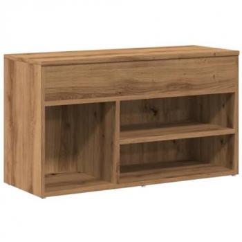 Banco zapatero de madera de ingeniería roble artisan 80x30x45 cm