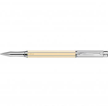 roller caran d-ache varius laca china ivory placado rodio con estuche punta media