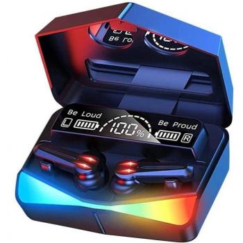 Klack M28 Auriculares Gaming Inalámbricos con Estuche de Carga y Reducción de Ruido - Negros