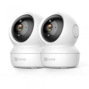 Cámara de Vigilancia WiFi Interior EZVIZ C6N 1080P, Pan/Tilt 360°, Visión Nocturna Inteligente, Audio Bidireccional, Detección de Movimiento (Paquete de 2