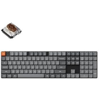 Teclado Mecánico Inalámbrico Ultrafino Keychron K5 Max QMK/VIA con Retroiluminación Blanca, Interruptores Gateron Marrón y Teclas PBT