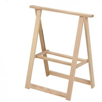 Caballete de Haya Bajo 73cm Sin Barniz - Portátil y Resistente - Madera de haya, dimensiones 65x39x73 cm, acabado natural