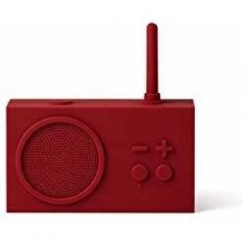 Lexon TYKHO 3 Radio FM + Altavoz Bluetooth (Rojo Oscuro