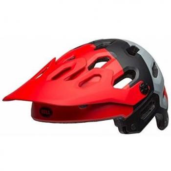 BELL Super 3 Casco MTB, Unisex Adulto, Downdraft Matt Crimson/Negro, L 58-62cm