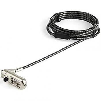StarTech.com Cable de Seguridad para Portátil de 2m con Combinación, Compatible con Ranura Nano - Candado de Seguridad LTLOCKNANO