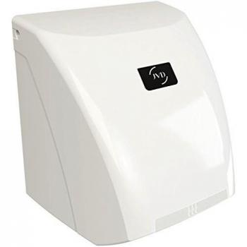 JVD Sèche-Mains Eclairé à Air Chaud Modèle Zephyr Anti vandalisme ABS et Polycarbonate - Blanc