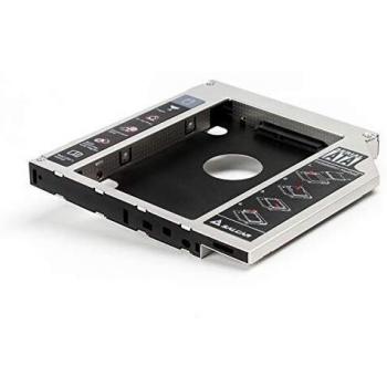 SALCAR - Adaptador de Disco Duro SATA 2,5 - 2. HDD Caddy Kit - Reemplaza Unidad óptica SATA 12,7mm - para Laptop SATA