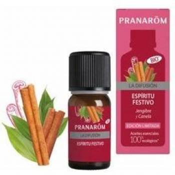 Pranarôm Sinergia para Difusión Espíritu Festivo Bio Jengibre y Canela 10ml