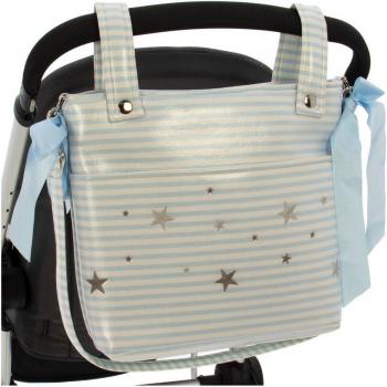 Bolso talega para silla de paseo Rosy Fuentes - Diseño práctico y funcional, fabricado en material resistente, múltiples compartimentos para organización, compatible con la mayoría de sillas de paseo, fácil de limpiar, incluye correas ajustables