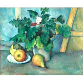 Pot de Primroses y frutas por Paul Cezanne. 100% pintado a mano. Óleo sobre lienzo. Reproducción de alta calidad. Envío gratis