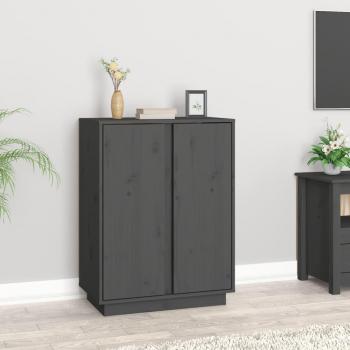 Aparador de madera maciza de pino 60x35x80 cm - Mueble de Almacenaje de Salón, Buffet para salón, Armario Auxiliar, Armario de Almacenamiento en color gris