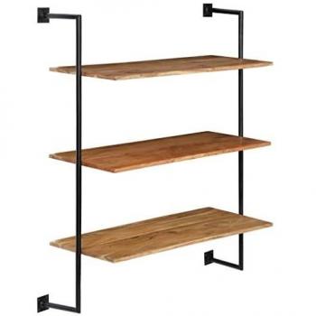 vidaXL Wall Shelf 94x35x113 cm Solid Acacia Wood