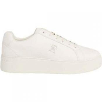 Tommy Hilfiger Women's White Leather Platform Sneakers