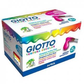 Tempera Escolar Giotto 25ml Rojo - Pack de 6 unidades