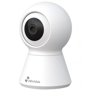 Cámara de Vigilancia Interior Nivian IPC-IS5 360º WiFi 4MP Half 4K con Detección Humana IA, Auto-Tracking, Audio Bidireccional y Sirena, Compatible con Alexa y