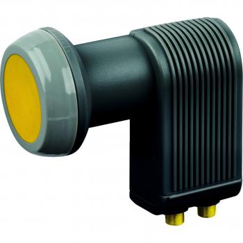 Schwaiger SPS6814A511 LNB Twin con 2 Salidas, 40 mm, Color Gris
