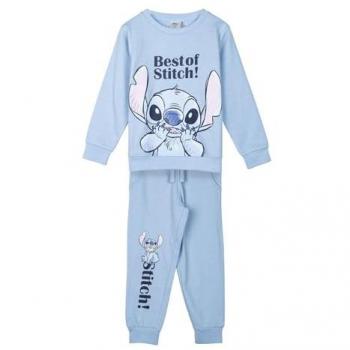 Chándal Infantil Stitch de Algodón Tacto Extrasuave Azul Claro