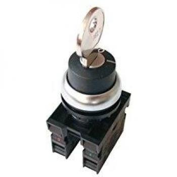 Eaton M22-WRS/K11 Key Switch 1NO/1NC with Front Ring (PVC) and Black Key, 1 pc(s)