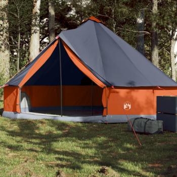 Tienda familiar para 6 personas gris y naranja impermeable