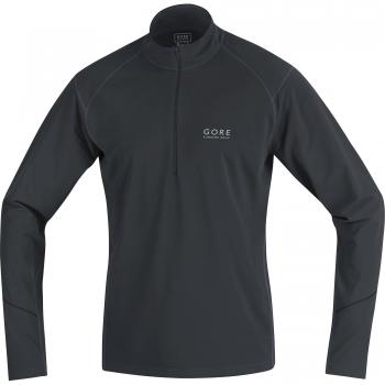 GORE RUNNING WEAR, Camiseta de manga larga térmica, Hombre, Manga larga, GORE Selected Fabrics, ESSENTIAL Thermo Zip Shirt long, Talla XL, Negro/Gris, SESTHZ