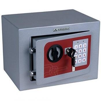 ARREGUI Prime 290100 Caja Fuerte de Acero con Cerradura Electrónica, Teclado con Código Programable, Caja de Seguridad para Casa y Hogar, con Llave de Emergencia, 17 x 23 x 17 cm, 4,5 L