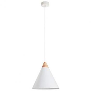 Lámpara de techo colgante Novolux Oda, uso interior, diseño nórdico, fabricada en acero y madera, compatible con bombillas LED E27 hasta 60W, clasificación IP20
