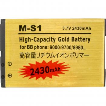 2430mAh M-S1 Batería GOLD de Alta Capacidad para BlackBerry 9000 / 9700 / 8980