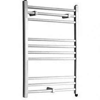Radiador Toallero Eléctrico Vertical Etna Moderno - Acero Inoxidable Blanco - 600W - 800 x 600mm