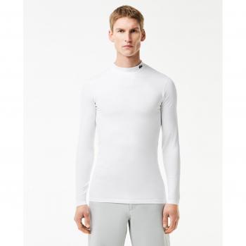 Lacoste - Camiseta de hombre Sport en fibra reciclada de manga larga blanca