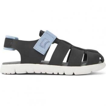 Sandalias de niño estilo cangrejeras en piel color negro
