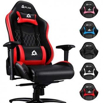 Silla Gaming Ergonomica KLIM eSports Negra/Roja de Alta Calidad