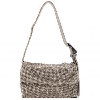 Benedetta Bruzziches Women's Crystal Embellished Grey Mini Shoulder Bag - Size UNI