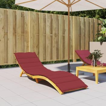 Wine Red Oxford Fabric Sun Lounger Cushion 200x70x3 cm