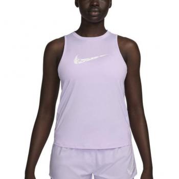 Camiseta de mujer Nike One Swoosh, tirantes, estampada, morado, talla XS (EU 32-34)