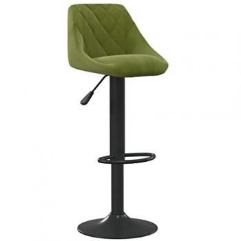 Taburete de cocina de terciopelo verde claro