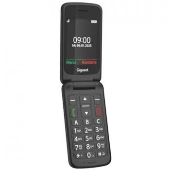 Teléfono Móvil Gigaset GL595 2.8 para Personas Mayores con Teclas Grandes, Botón SOS y Protección IP44 contra Agua y Polvo - Negro