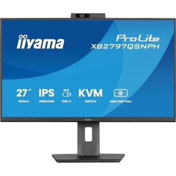 Monitor iiyama ProLite 27 Quad HD IPS USB-C con Altura Ajustable y Cámara Integrada