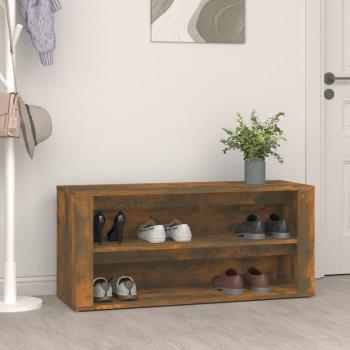 Zapatero Madera Multicapa 100x35x45 cm Roble Ahumado