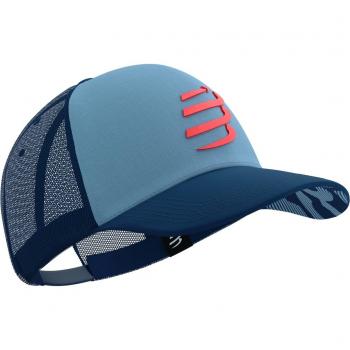 Gorra de running Compressport Trucker Cap Azul, características: diseño trucker, color azul, adecuada para running, talla única