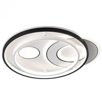 Plafón circular 'Evora' con control remoto (160W 3CCT 13600lm) IP20 7x45x52cm fabricado en metal y policarbonato color negro y blanco